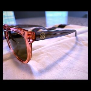 Tory Burch Sunglasses- red/charcoal translucent